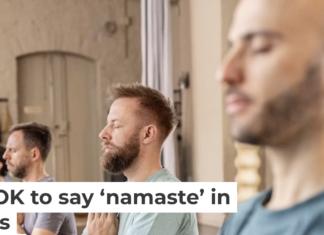Many yoga classes end with the instructor explaining ‘namaste’ as ‘the divine in me bows to the divine in you.’ Luis Alvarez/DigitalVision via Getty Images